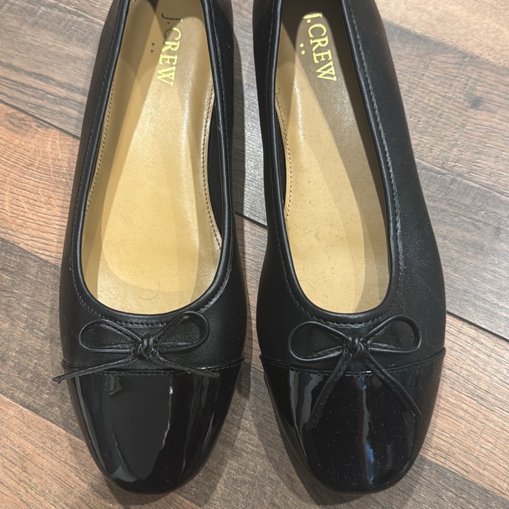 J. Crew Women's Black Patent Leather Flats